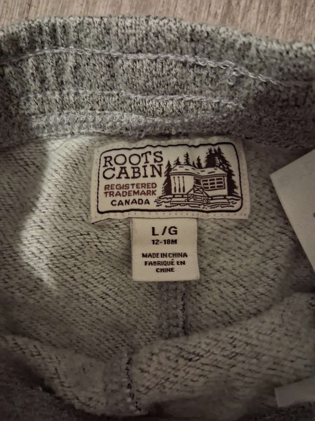 Roots Cabin Grey Sweatpants (12-18M) - photo 3