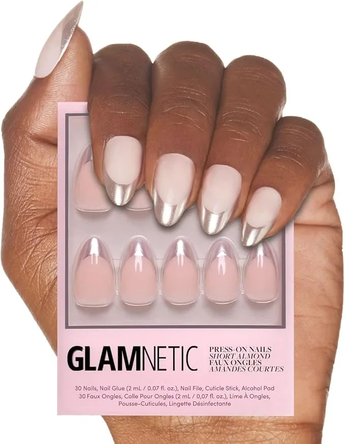 Glamnetic Mirror Mirror Short Almond Press-On Nails