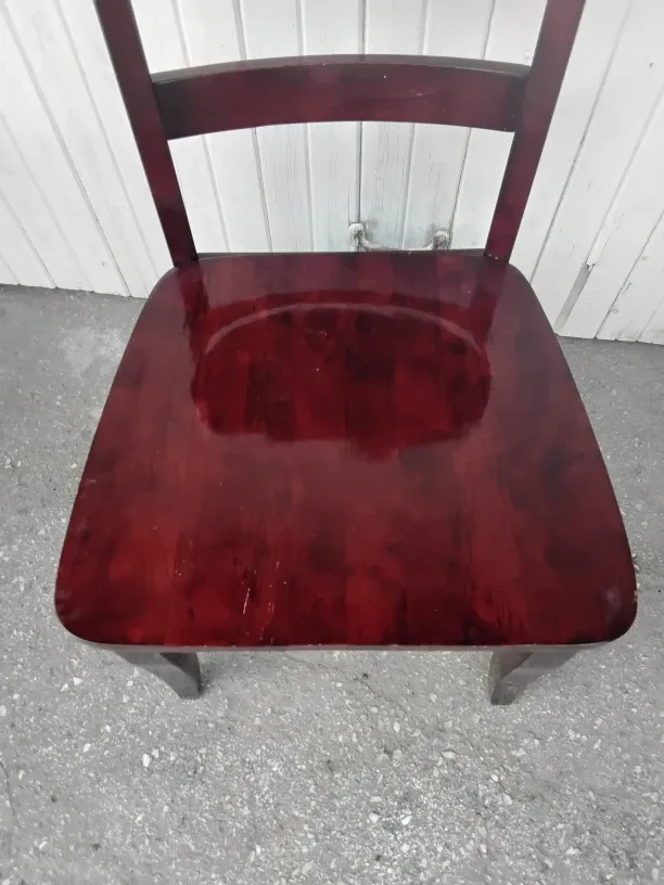 Burgundy Wooden Dining Chair 🪑
