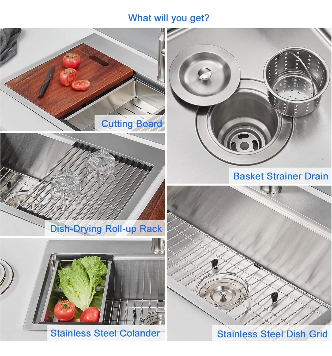 Stainless Steel Kitchen Sink with Accessories - photo 4