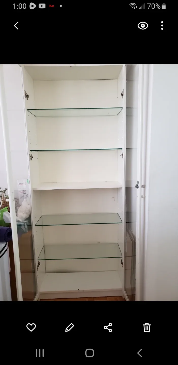IKEA Billy Bookcase with Glass Doors