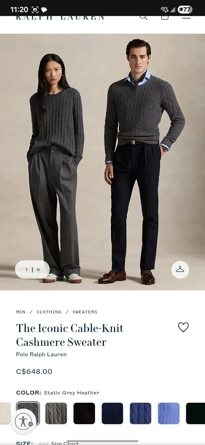 Ralph Lauren Iconic Cable-Knit Cashmere Sweater image indicator(2)