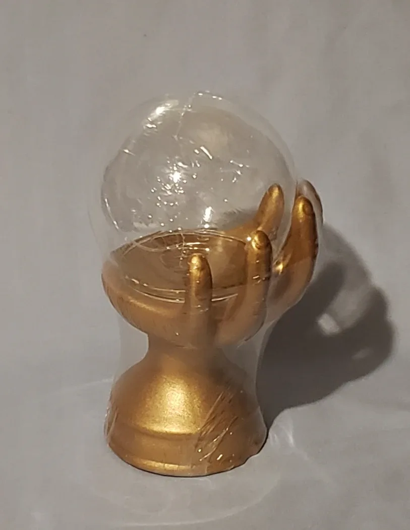 Box of 12 Gold Hand Display Stand with Clear Dome