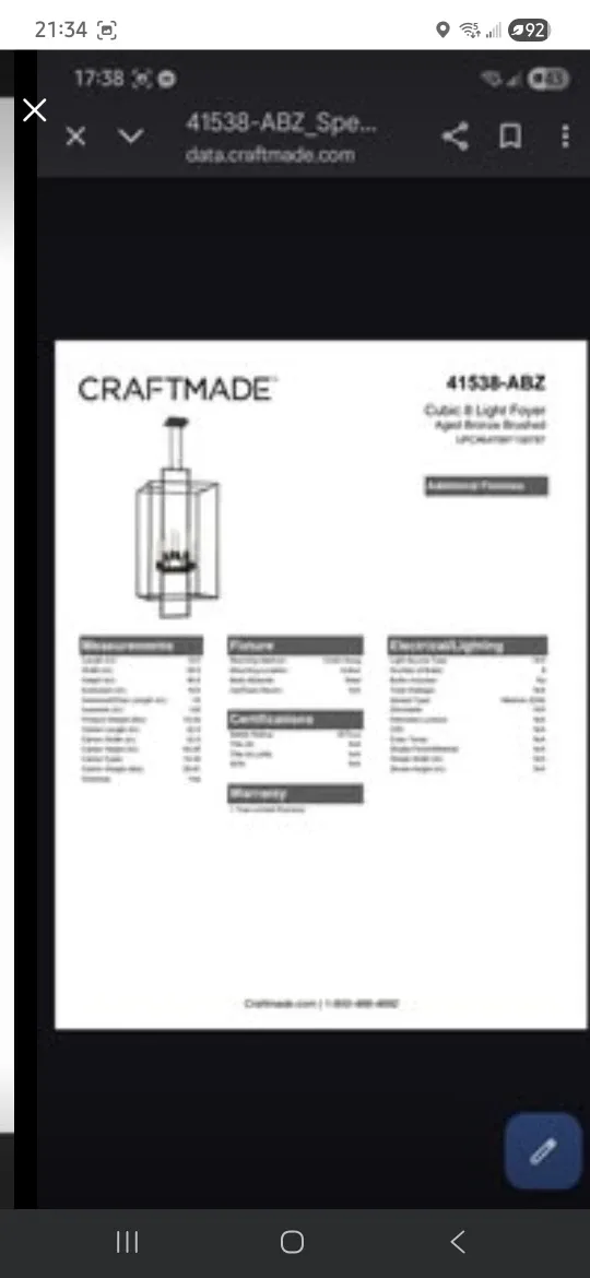 Cubic 8 Foyer Light image indicator(6)