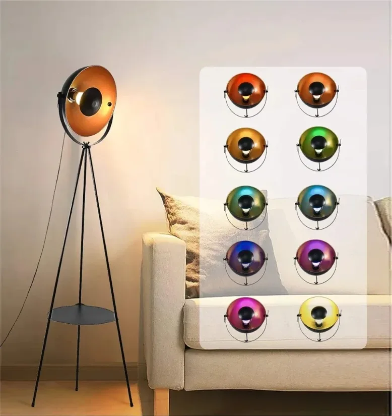 RGB Metal Tripod Floor Lamp (remote control mood lighting)