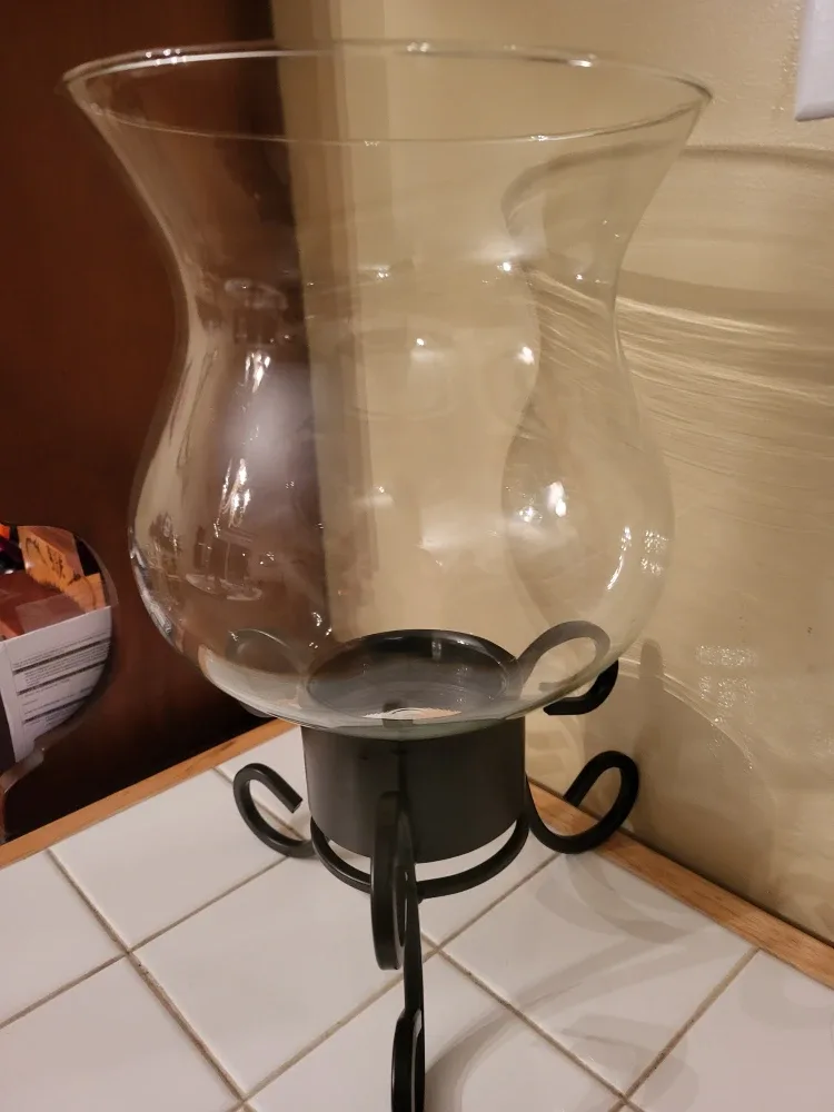 XL Glass Hurricane Candle Holder