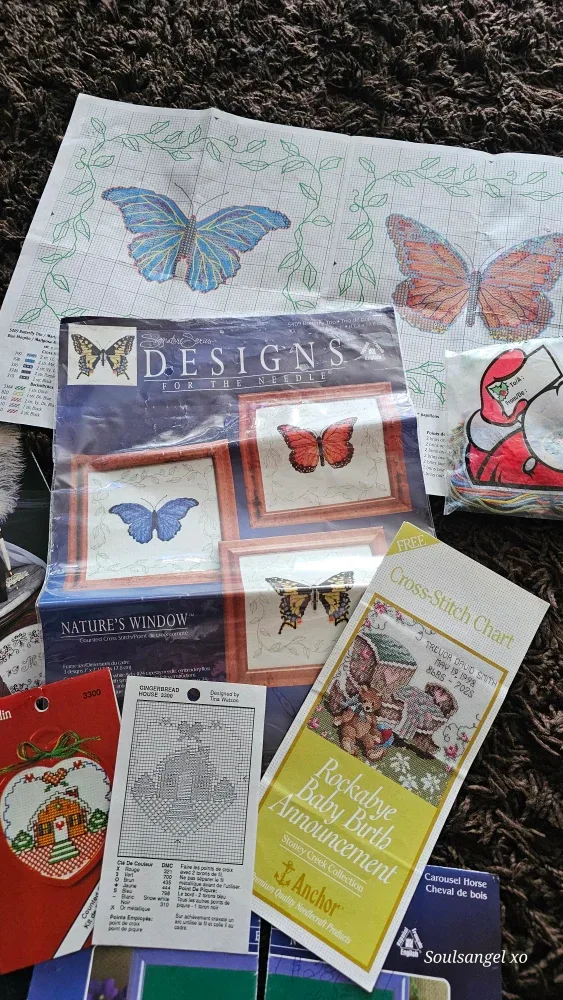 Cross Stitch Patterns & Floss Lot image indicator(5)