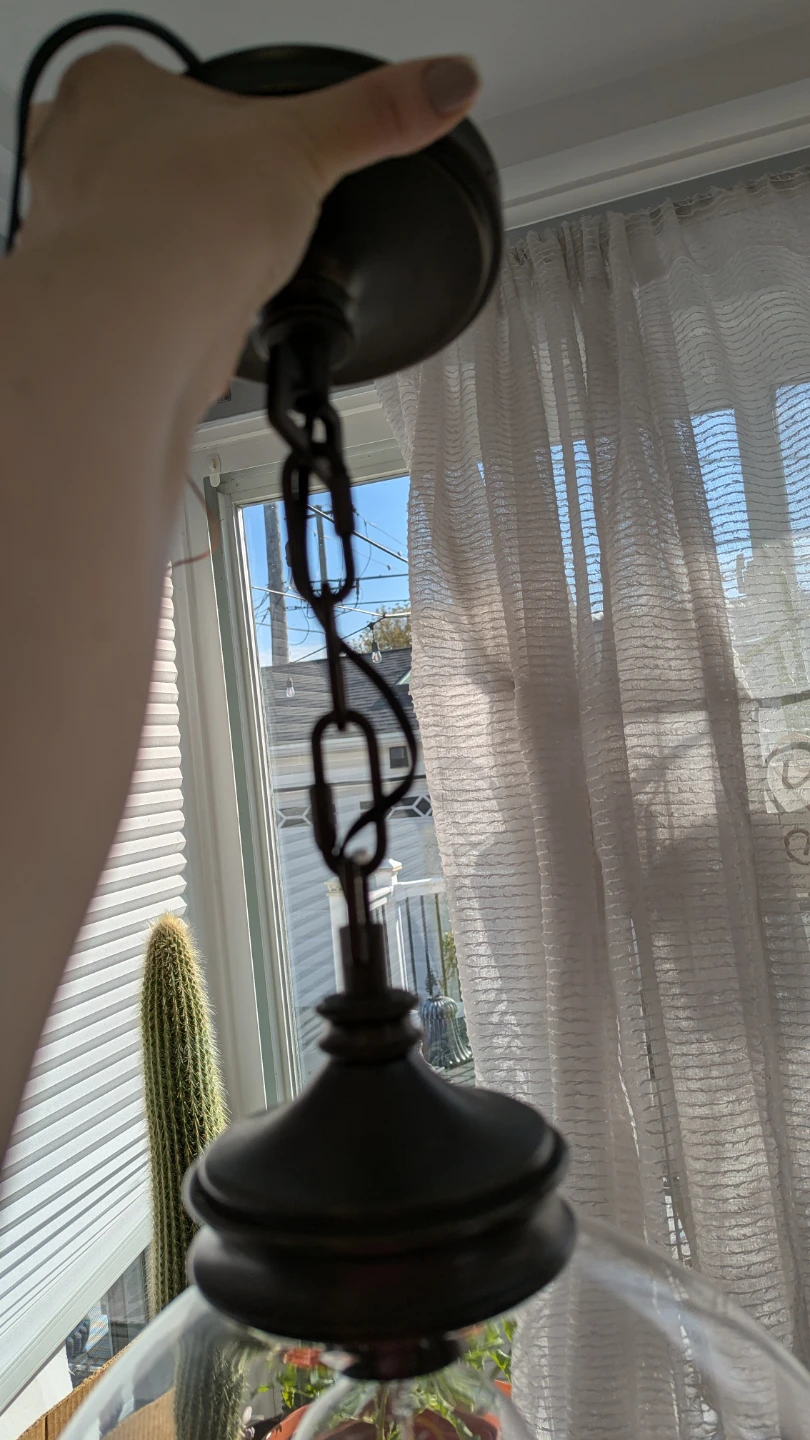 2 Large Globe Pendant Light Fixtures - photo 3