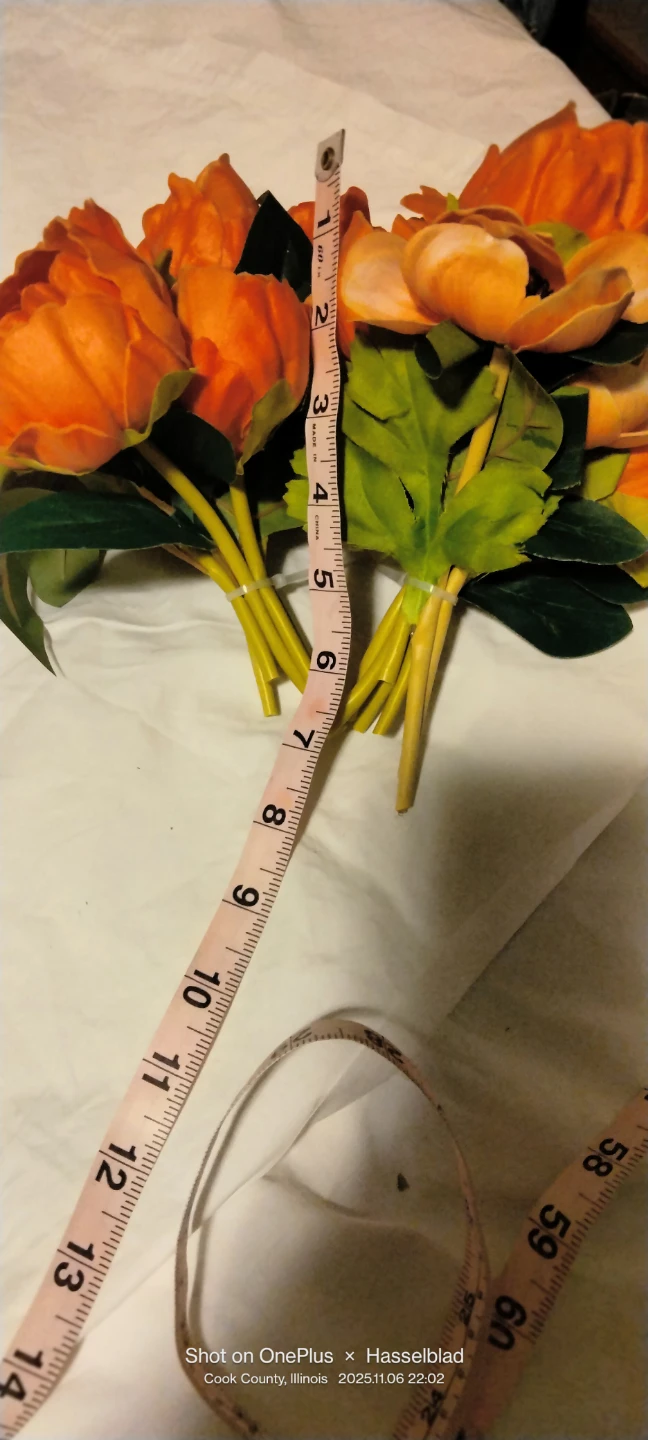 Orange Artificial Peony - photo 3
