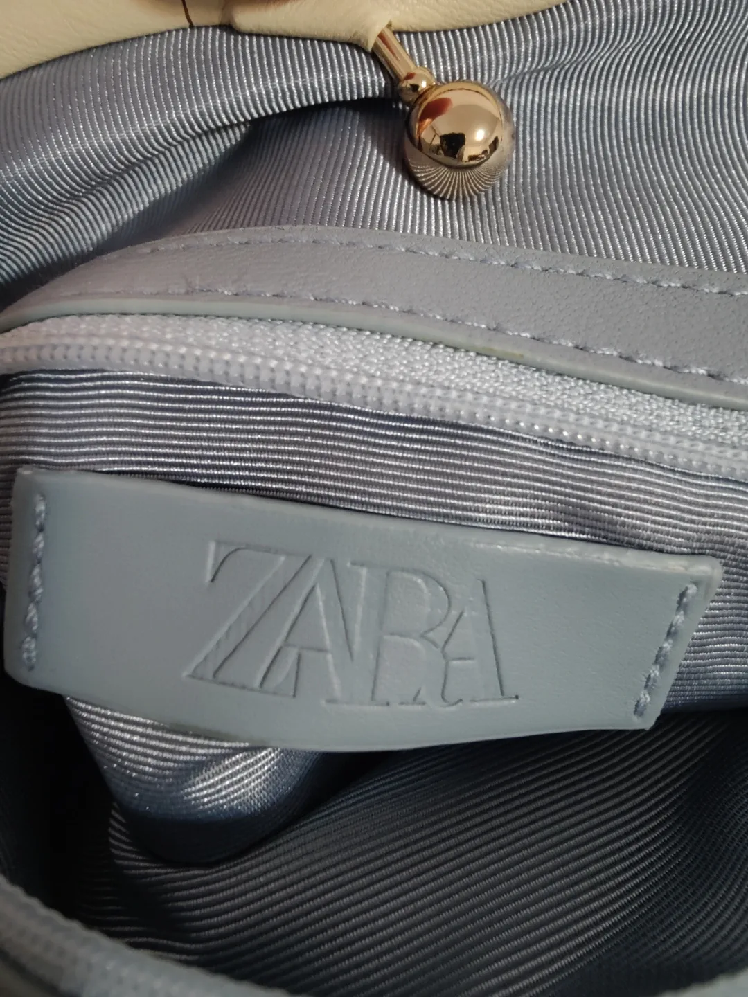 Zara Ivory Ruched Crossbody Bag image indicator(4)