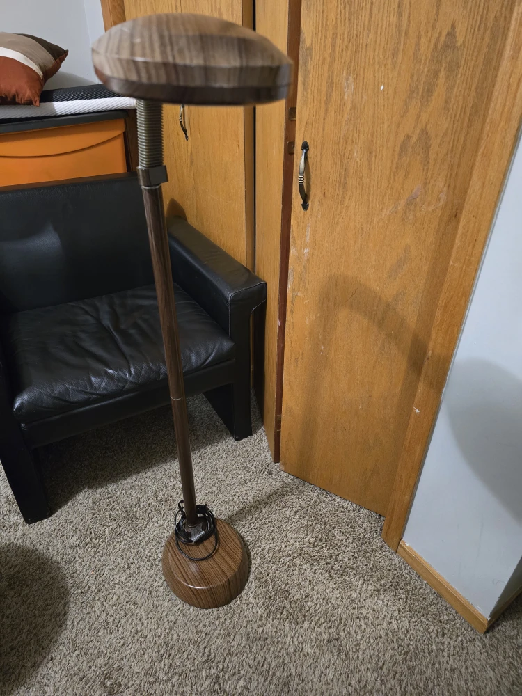 Vintage Wood Grain Adjustable Floor Lamp