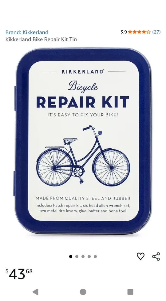 NEW Kikkerland Bicycle Repair Kit image indicator(3)