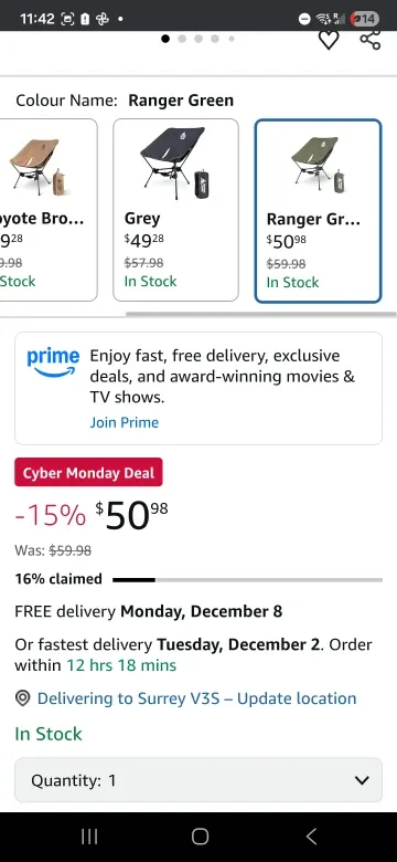 ONETIGRIS Camping Chair & Three Bears 2-Person Tent image indicator(3)