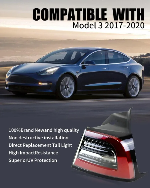 LIMBQS Tesla Model 3 Rear Outer Tail Light image indicator(6)