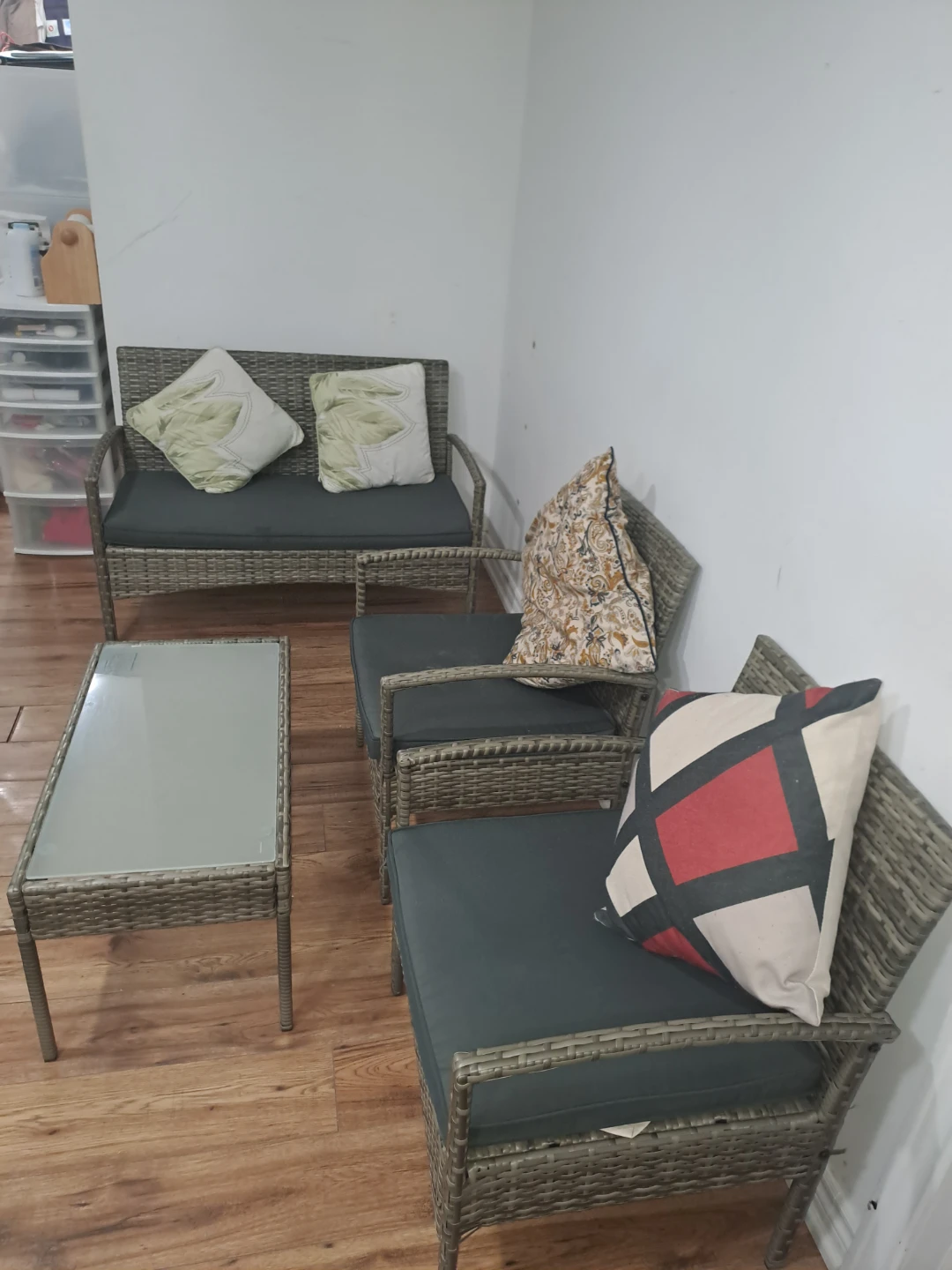 Wicker Patio Set - Loveseat, Chairs, Table - photo 2