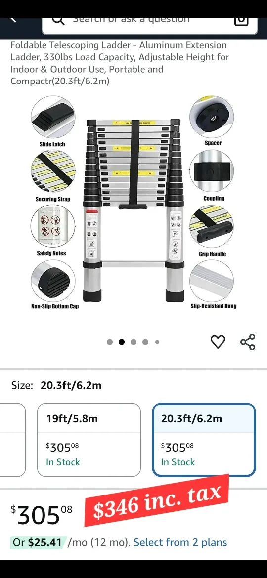 20.3ft Extendable Ladder *new image indicator(3)