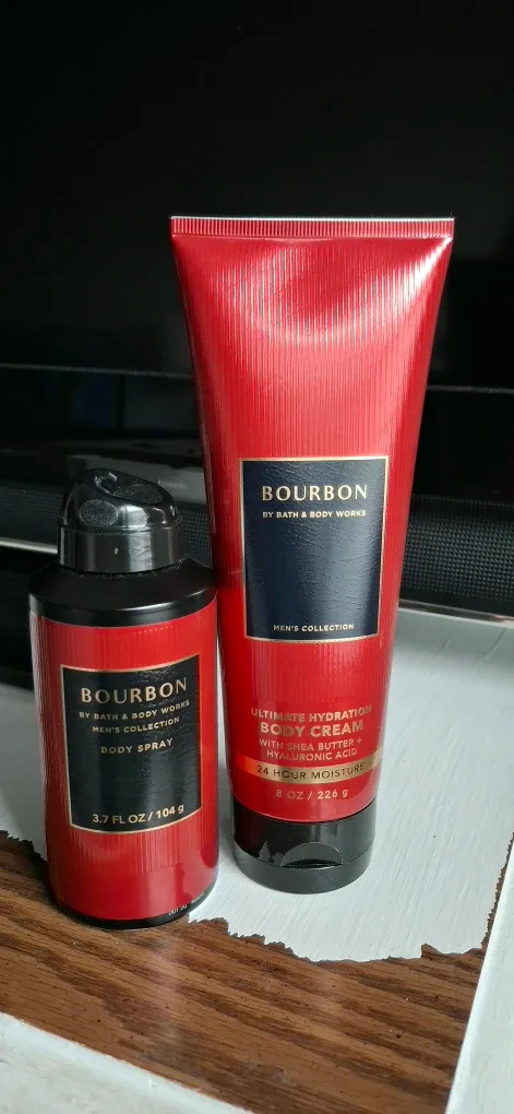 Men's Bourbon Bath&Body works Body Cream and Spray