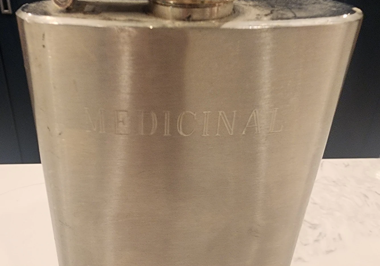 Vintage Stainless Steel Medicinal Flask - photo 3