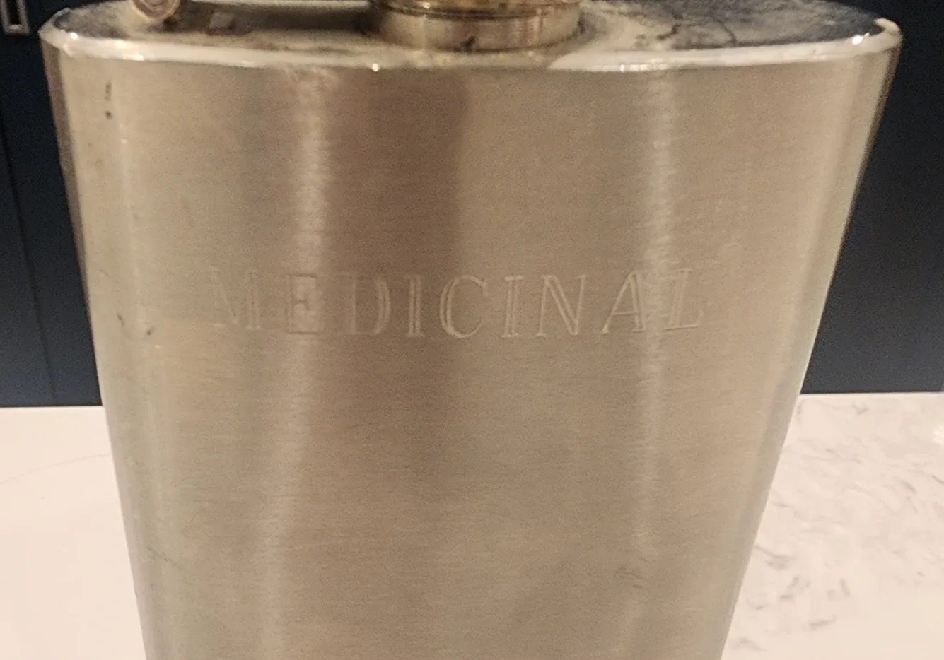 Vintage Stainless Steel Medicinal Flask image indicator(3)
