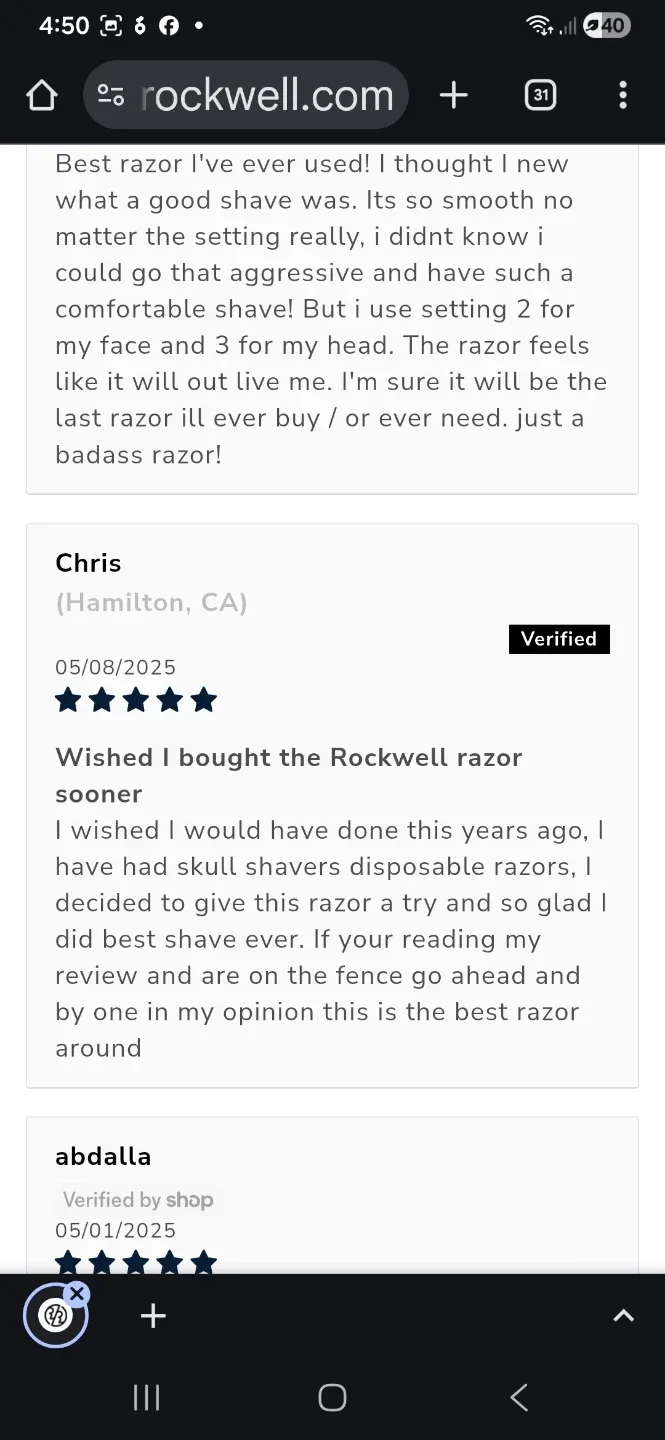 NEW Rockwell Razors 6C Safety Razor - Chrome Finish image indicator(9)