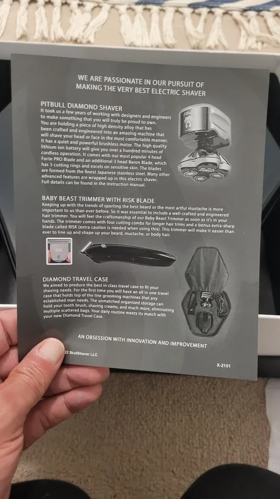 Brand New Pitbull Diamond Shaver with Travel Case image indicator(3)