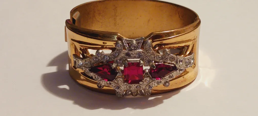 McCLELLAND BARCLAY 1940s Designer Signed Glamorous Bracelet image indicator(5)