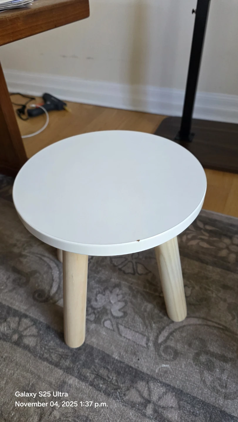 Cateam Montessori Wooden Step Stool/plant stand - White - photo 3
