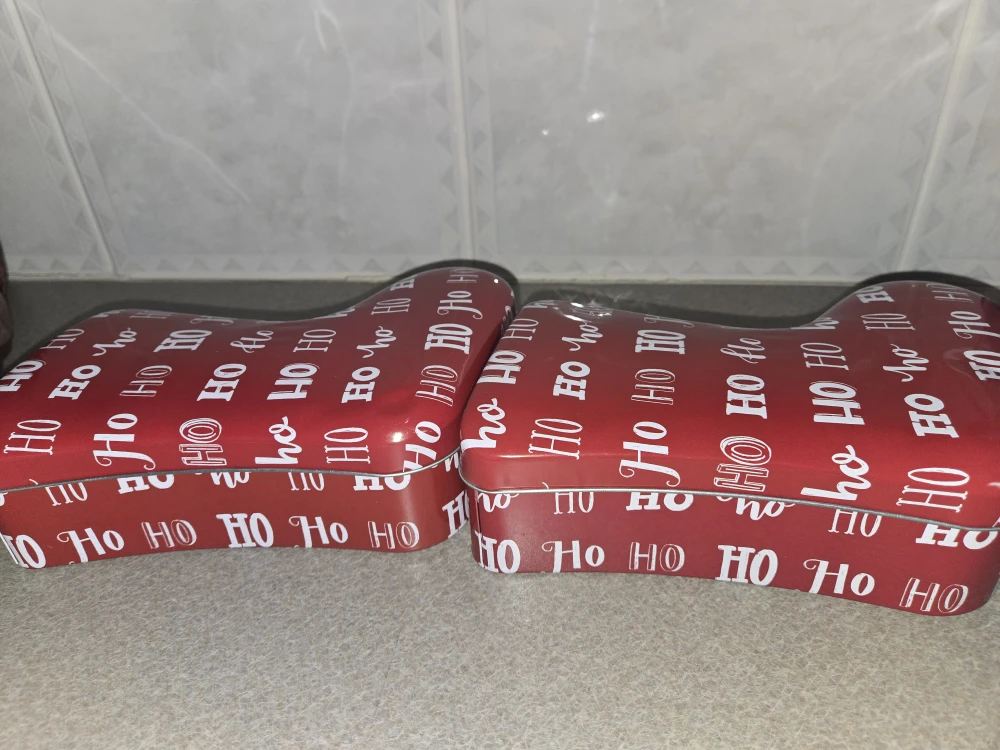Christmas Cookie Tins - Santa & Stocking - photo 2