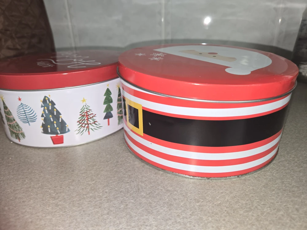 Christmas Cookie Tins - Santa & Stocking - photo 4