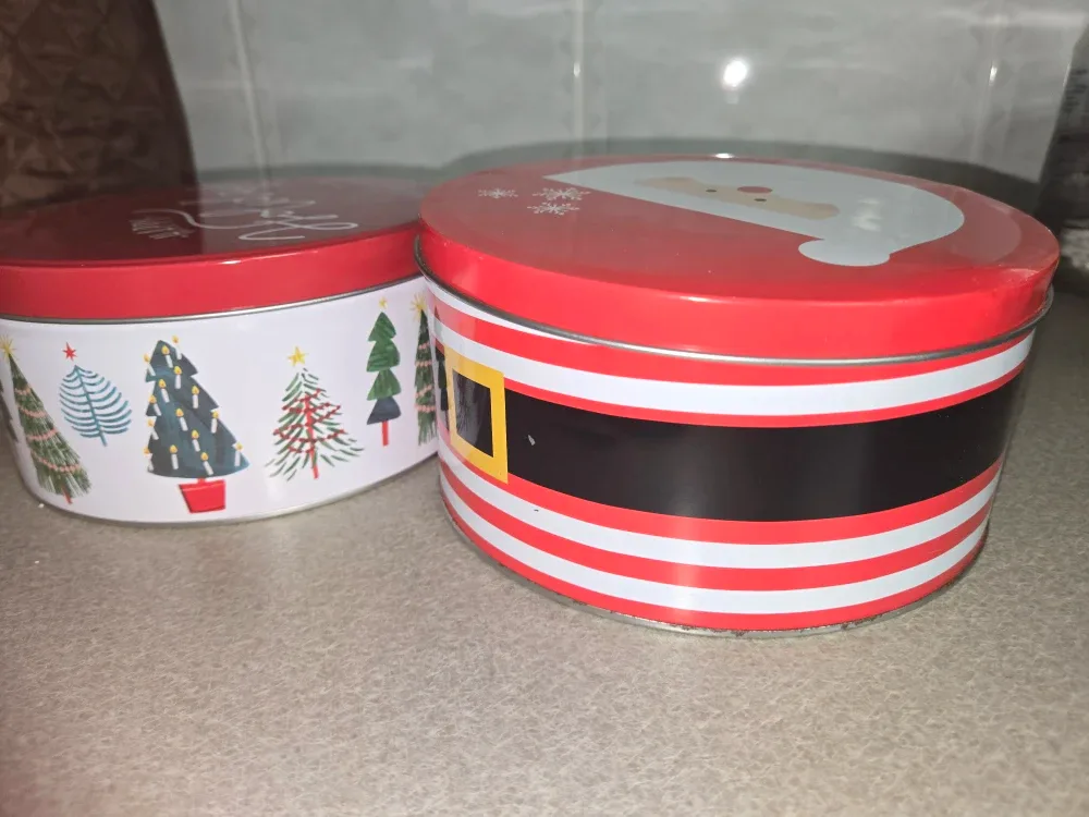 Christmas Cookie Tins - Santa & Stocking image indicator(4)