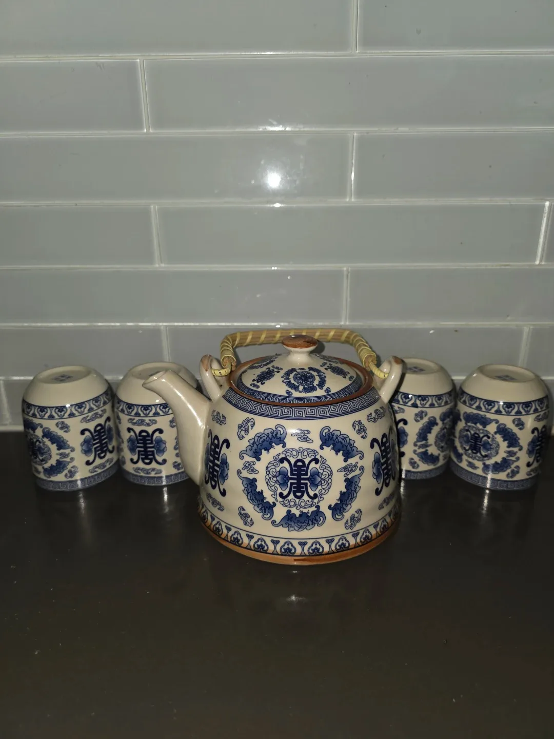 Vintage Blue & White Tea Set