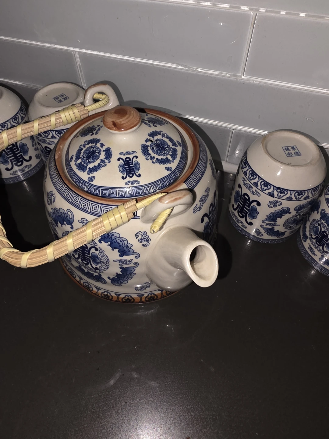 Vintage Blue & White Tea Set - photo 2