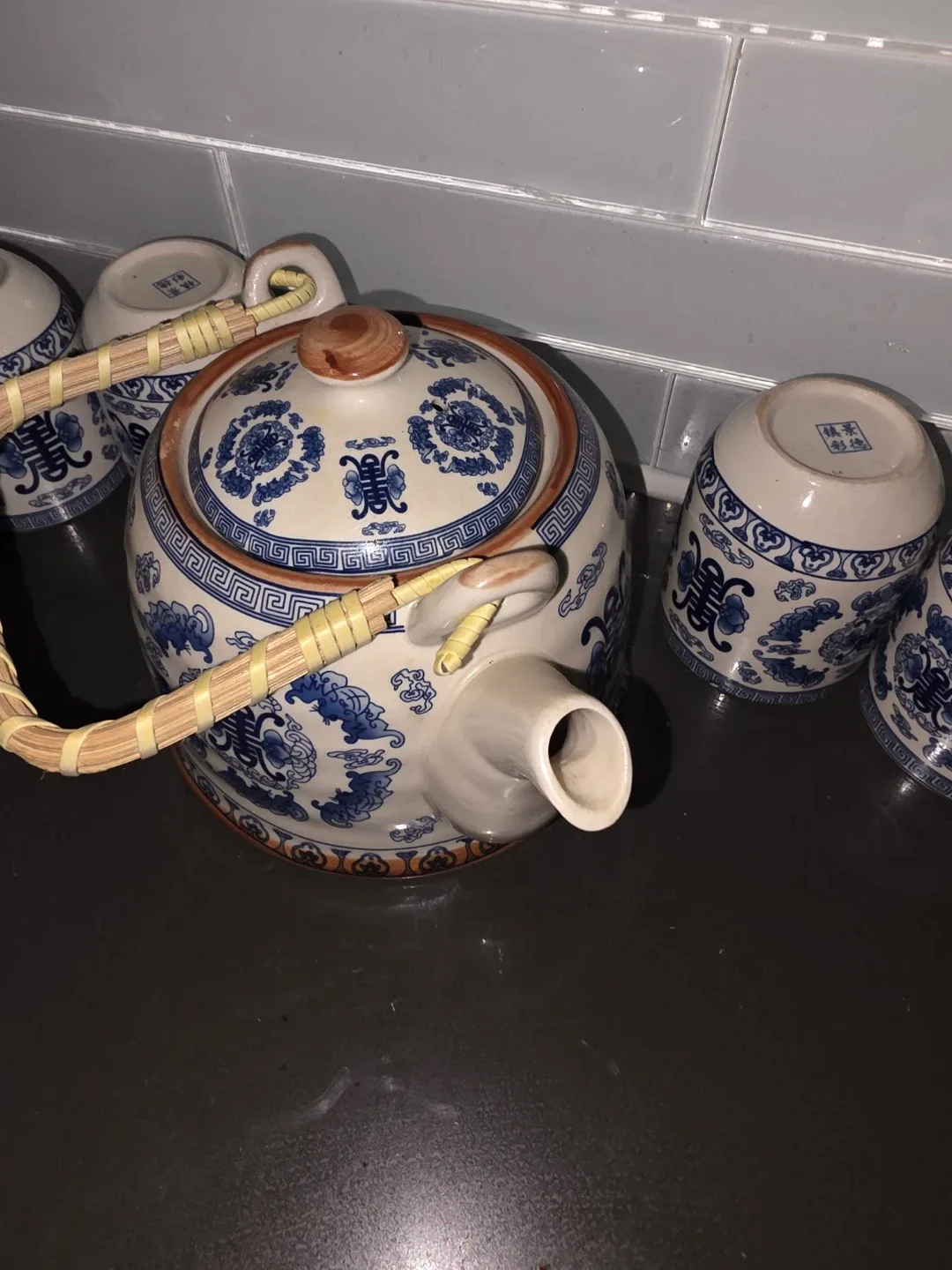 Vintage Blue & White Tea Set image indicator(2)