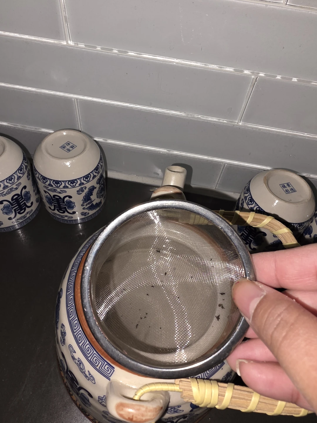 Vintage Blue & White Tea Set - photo 3