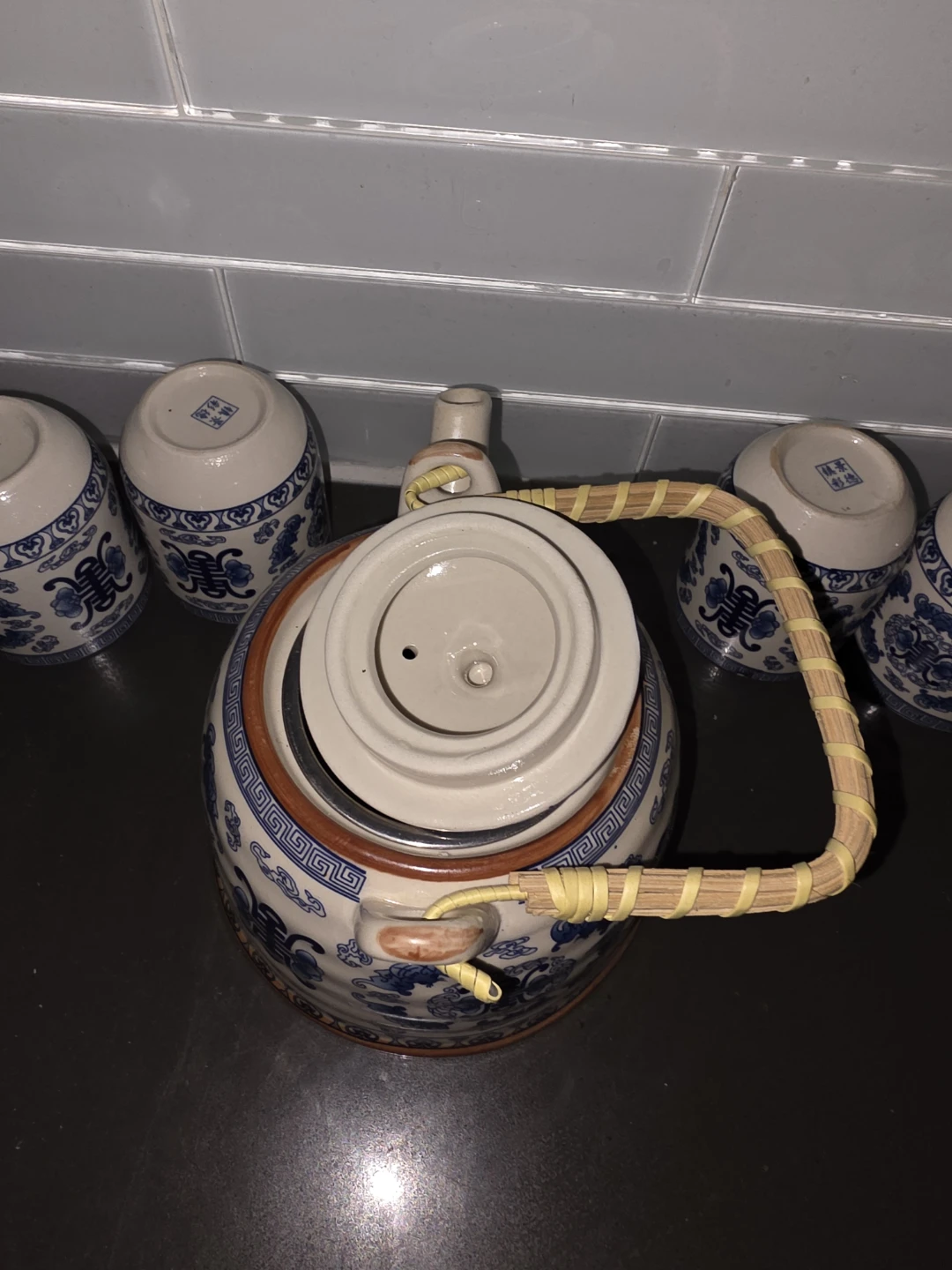 Vintage Blue & White Tea Set - photo 4