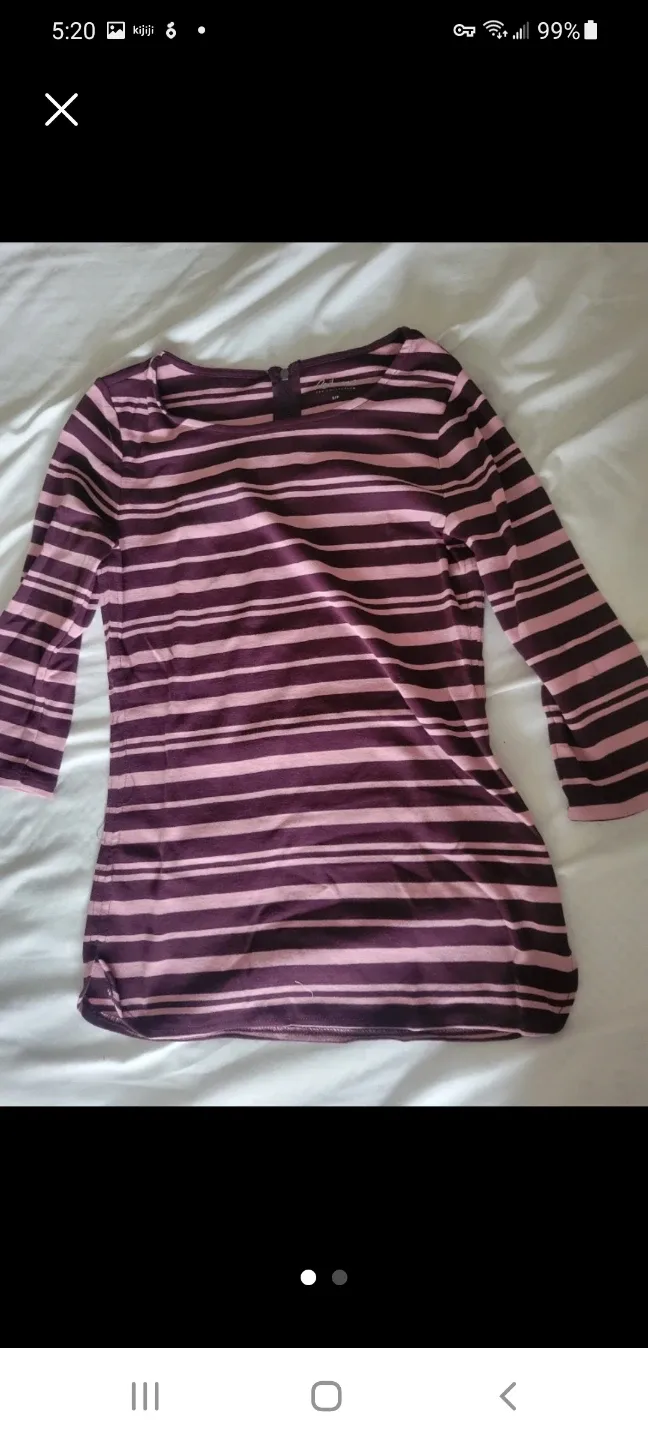 Reitmans Tee Collection Striped Top - Size S thumbnail