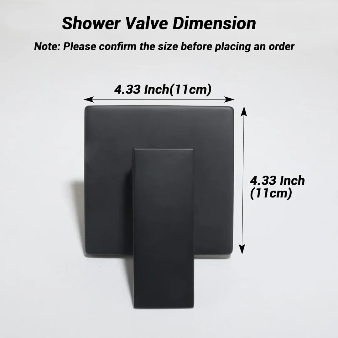 Matte Black Shower Valve Mixer Kit -New!! image indicator(9)
