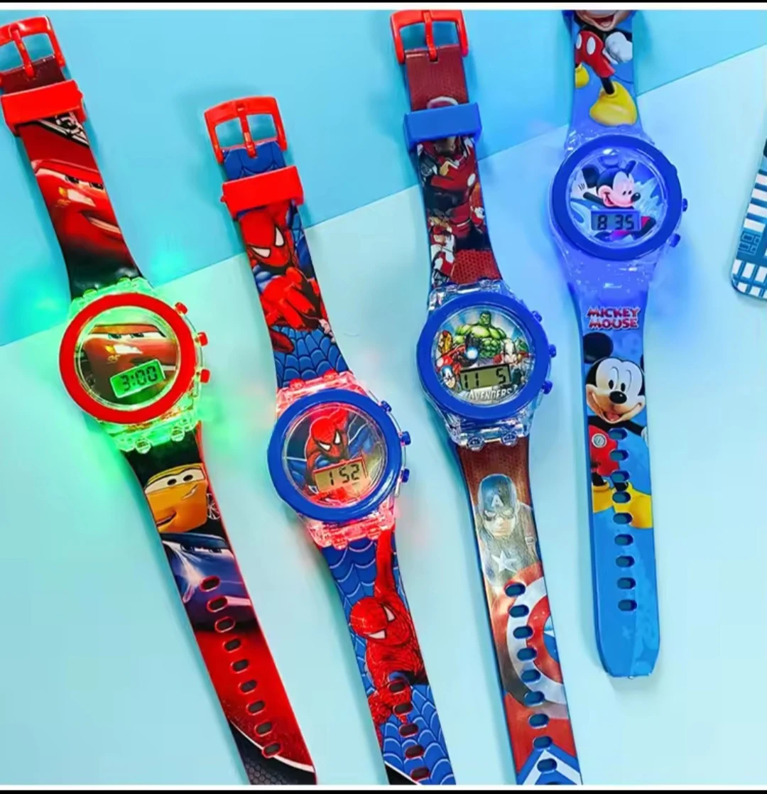 Kids' Character Watches: Cars, Spiderman, Avengers, Mickey