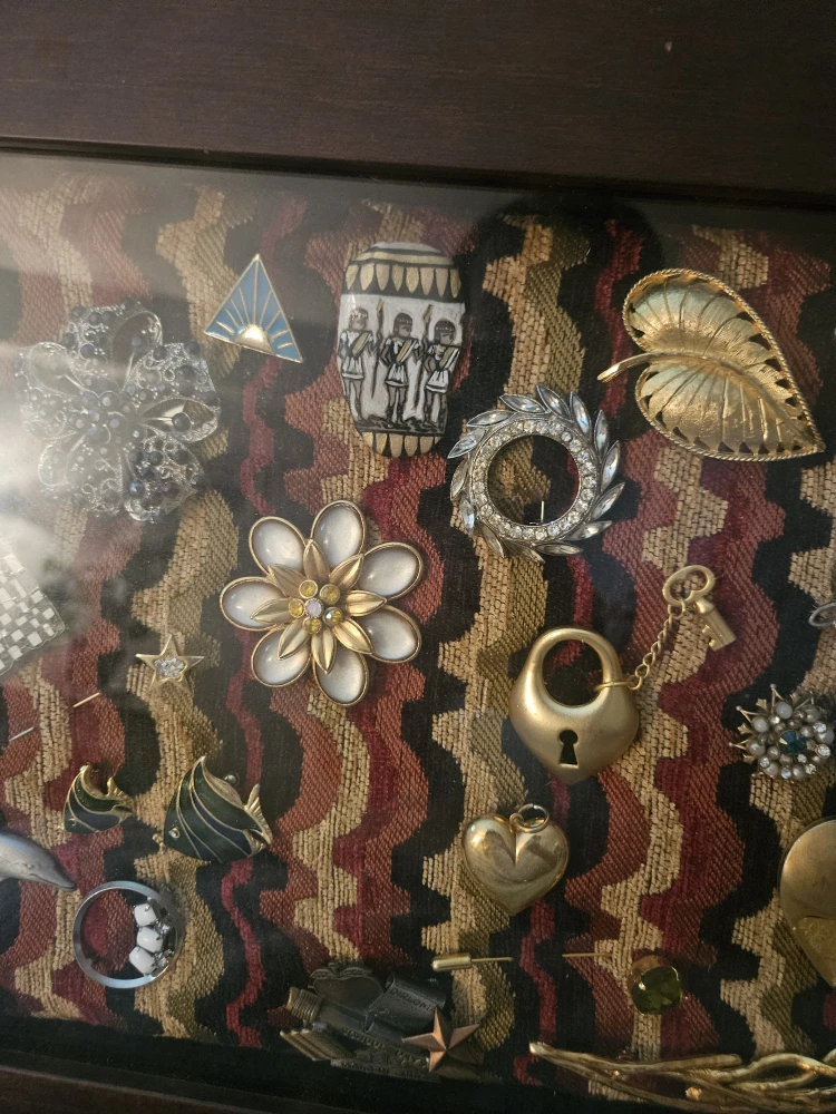 Framed Vintage Brooch Collection - photo 4