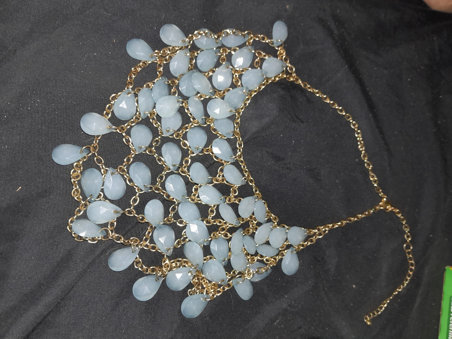 Blue Beaded Statement Necklace