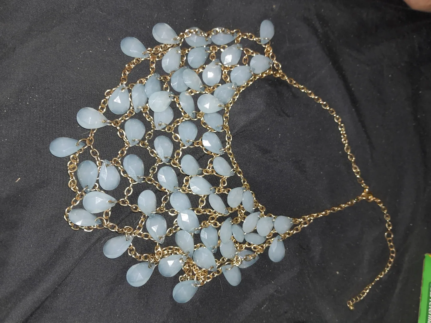 Blue Beaded Statement Necklace thumbnail