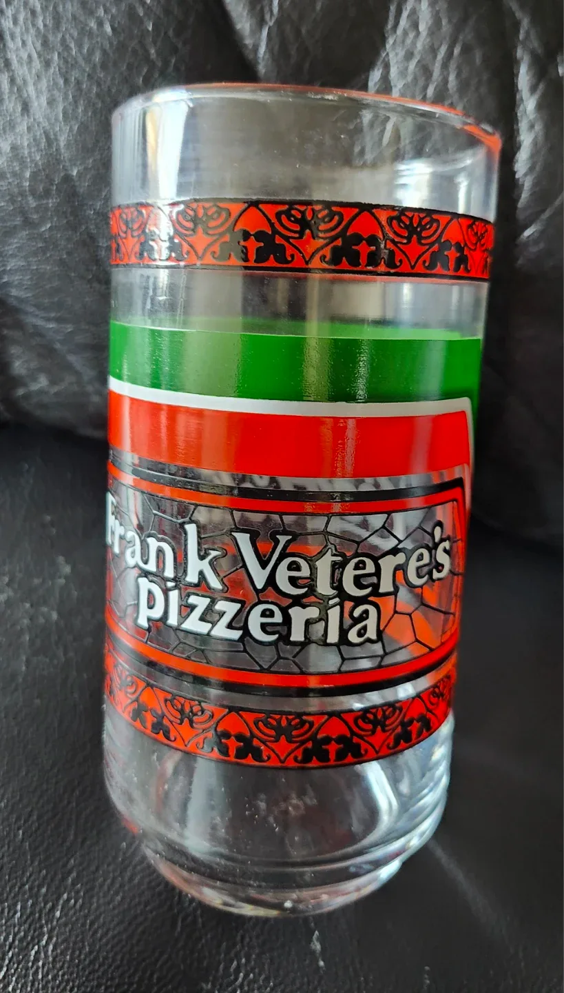 TWO Coca-Cola & Frank Vetere's Pizzeria Glasses> 2 image indicator(2)