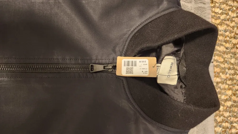 RW&CO. Black Bomber Jacket - Size M image indicator(5)
