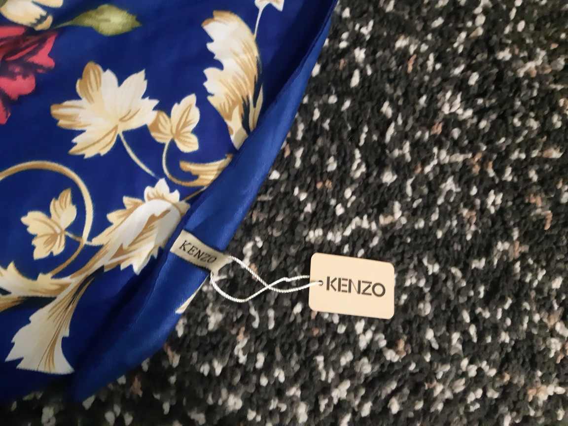 Kenzo Floral Print Scarf - Blue