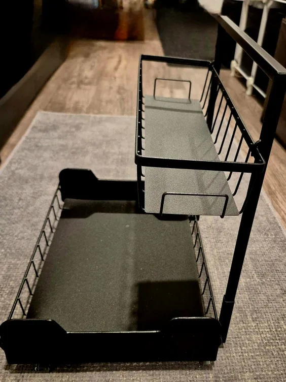 2 Tier Sliding Basket Storage Organizer Under the Sink, Cabinet image indicator(3)