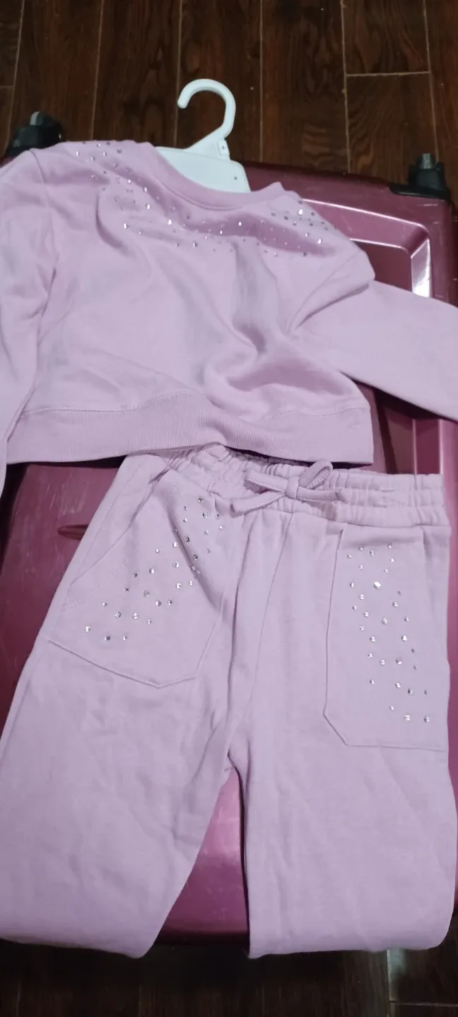 Girls' Lilac Sweatshirt and Pants Set