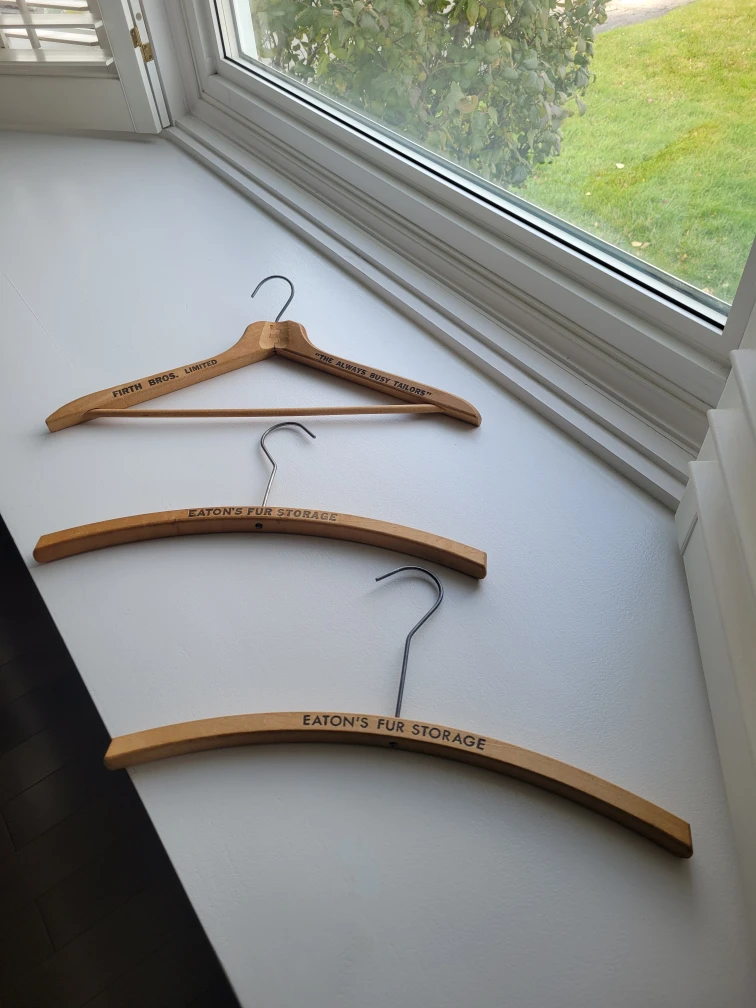 Eaton's Fur Storage Wood Advertising Hangers - photo 2