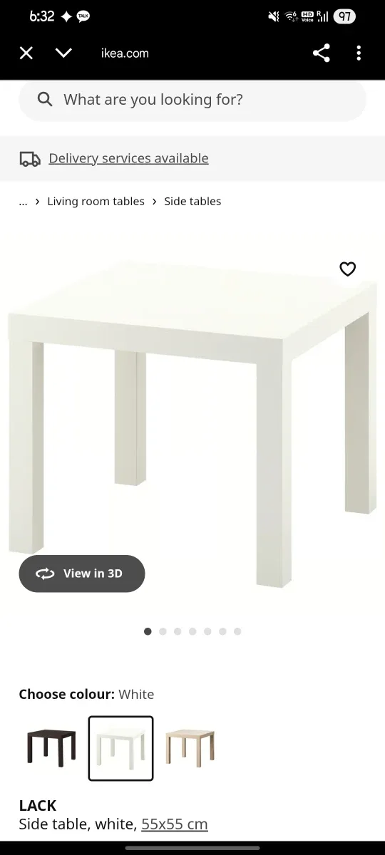 White Mini Table for Sale image indicator(2)