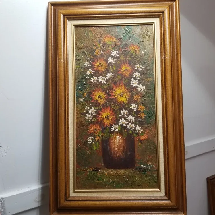 Vintage Floral Oil Painting