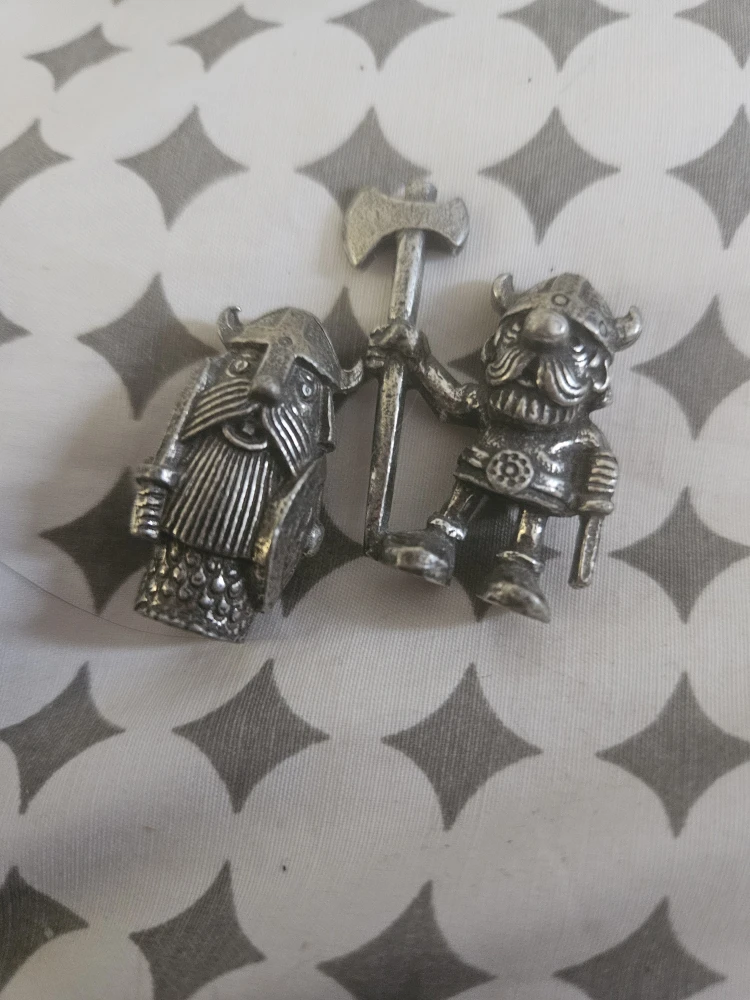 Vintage Pewter Viking Figurines